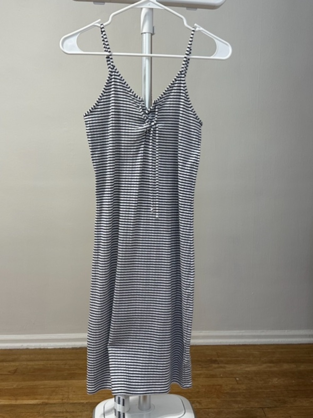 Prince and fox Black and White Striped Midi Dress size M